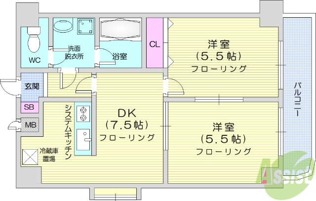 アトランティデの間取り