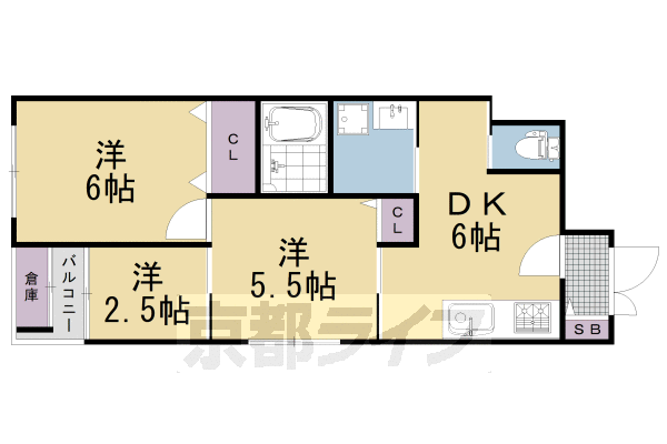 フローラル長岡の間取り