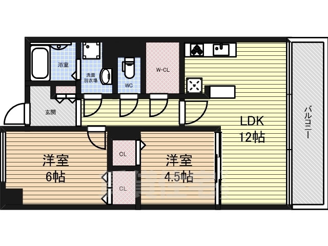 名古屋市守山区小幡宮ノ腰のマンションの間取り