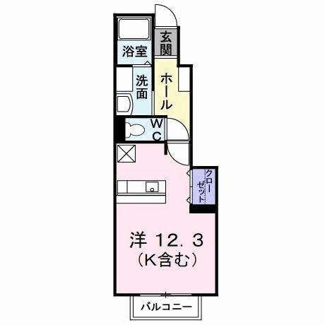 北九州市小倉南区長行東のアパートの間取り