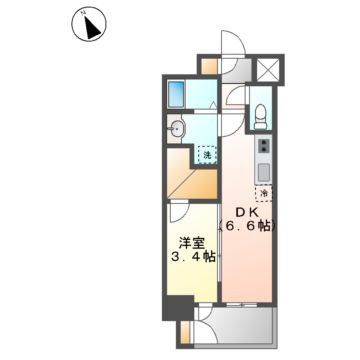 エステムコート名古屋新栄IVネストの間取り