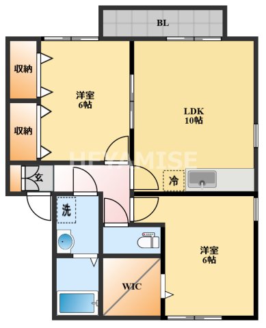 大村市玖島のアパートの間取り