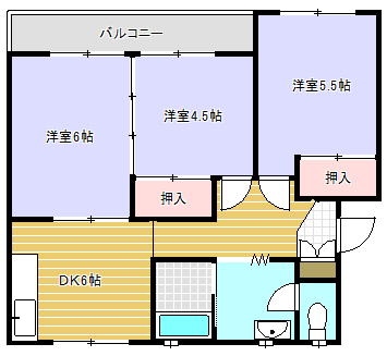 リーブス城ヶ丘の間取り