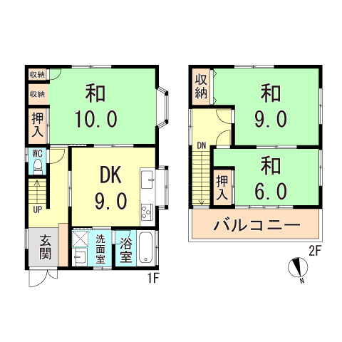 朝霧東町戸建の間取り