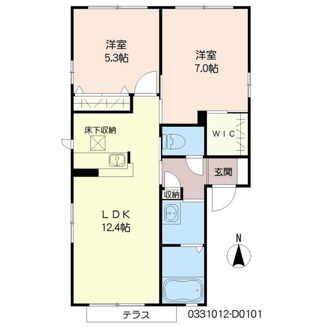 ヴィサージュ本城　　　　Ｄ棟の間取り