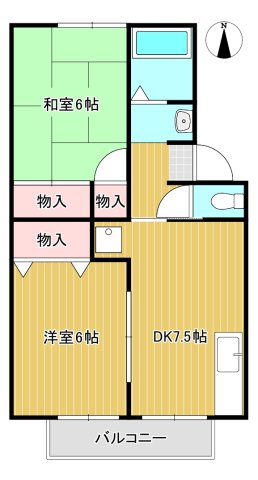スコーレ南染師町B棟の間取り写真