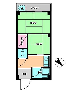 東京都大田区大森東５（マンション）の賃貸物件の間取り