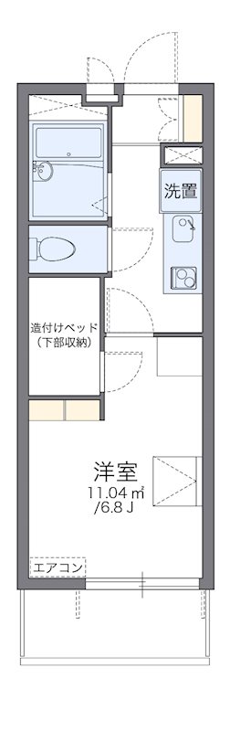 あきる野市秋川のアパートの間取り