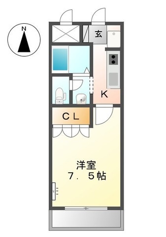 豊川市御津町下佐脇のアパートの間取り