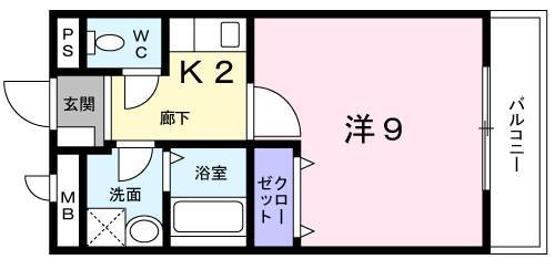 呉市広白岳のアパートの間取り