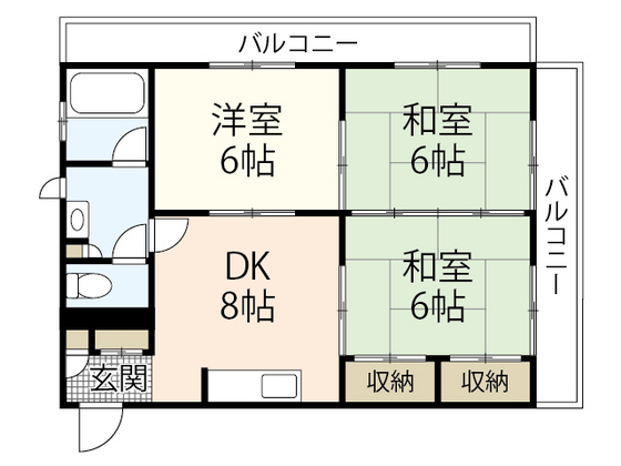 久都内マンションの間取り