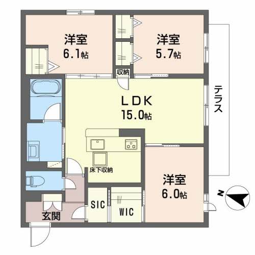 シャーメゾン栄蔵の間取り