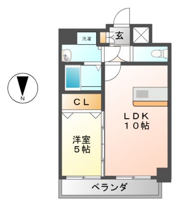 名古屋市中区丸の内のマンションの間取り