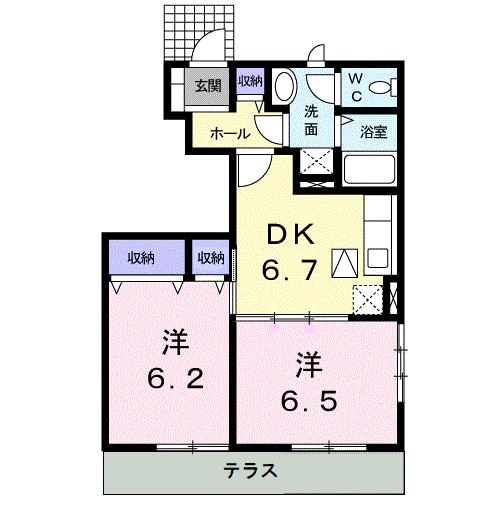 シャイニング　ローズＡ棟の間取り