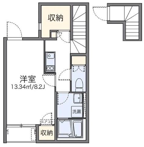 世田谷区瀬田のアパートの間取り