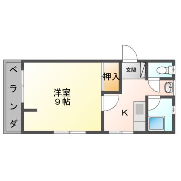 宇和島市和霊町のマンションの間取り