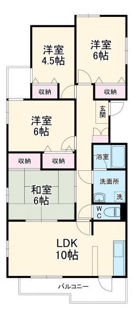 バウムコートＡ棟の間取り