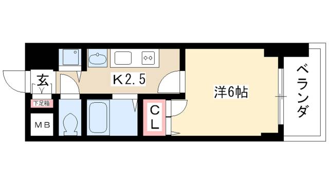 プレサンス名古屋STATIONビーフレックスの間取り