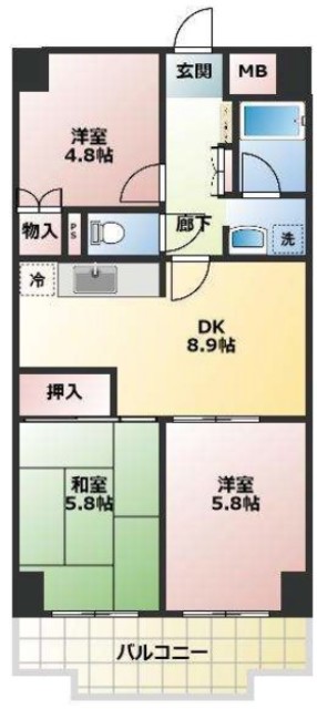 ポレール石神井の間取り