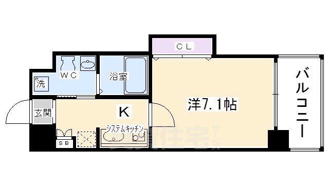 HF四条河原町レジデンス（エイチエフ）の間取り