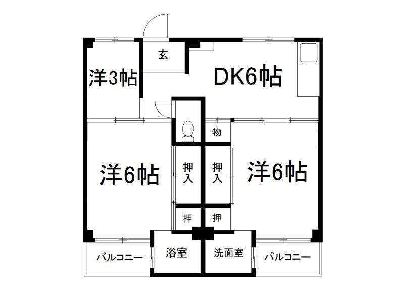 ビレッジハウス大久保2号棟の間取り