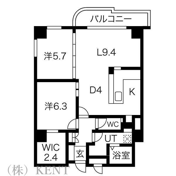 北円山シャトー桂和の間取り