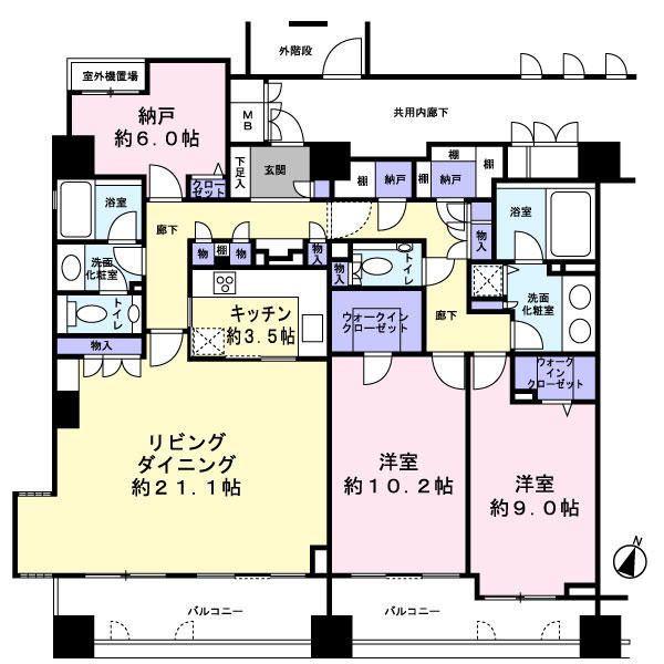 【オリンピアード麻布霞坂の間取り】