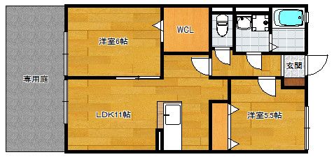 【糸島市前原西のアパートの間取り】