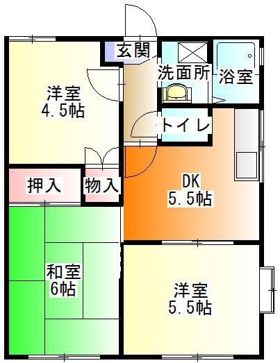 横浜市瀬谷区橋戸のアパートの間取り