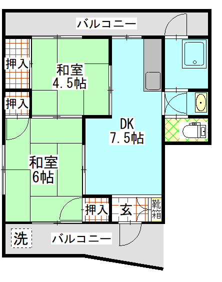 高橋アパートの間取り