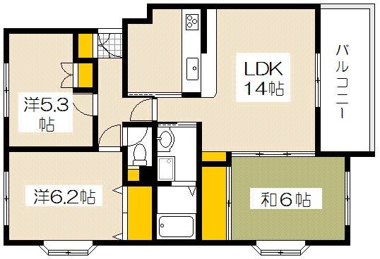 広島市西区井口のマンションの間取り