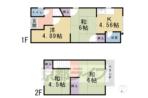 納所薬師堂貸家の間取り