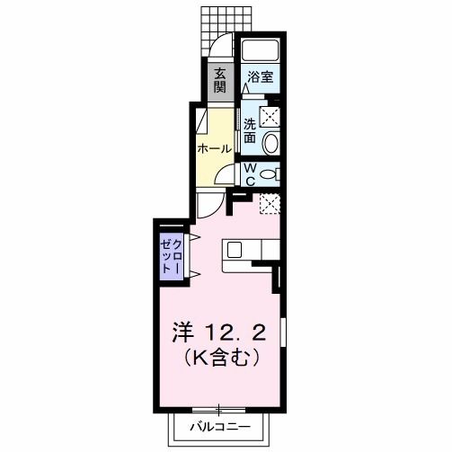 北九州市小倉南区蜷田若園のアパートの間取り