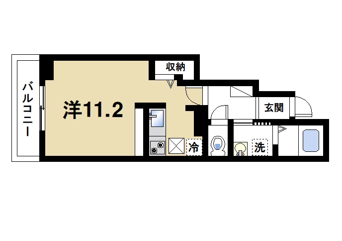 【大和郡山市柳町のアパートの間取り】