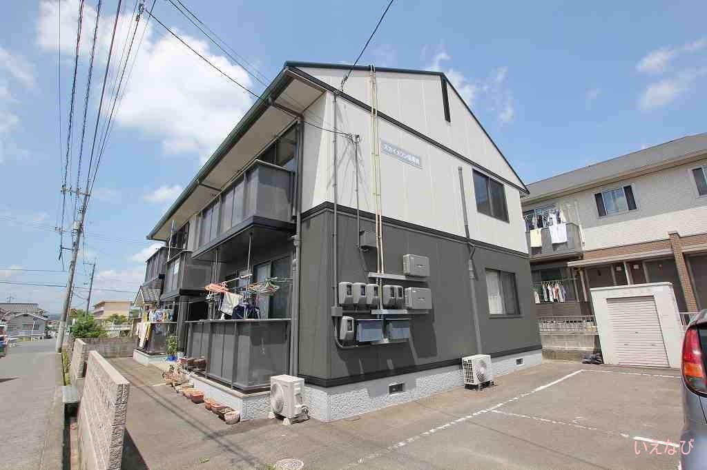 【福山市駅家町大字近田のアパートの建物外観】