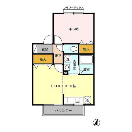 セジュール田向の間取り