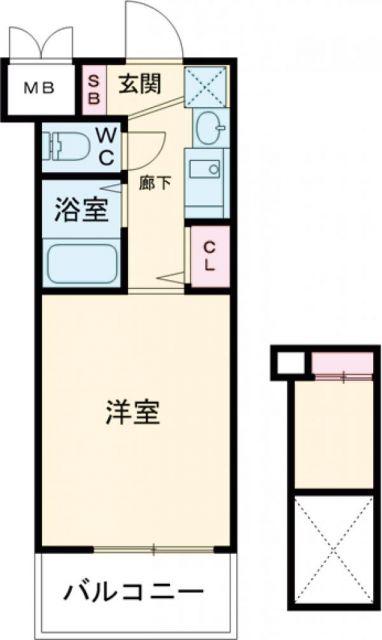 神戸市中央区脇浜町のマンションの間取り