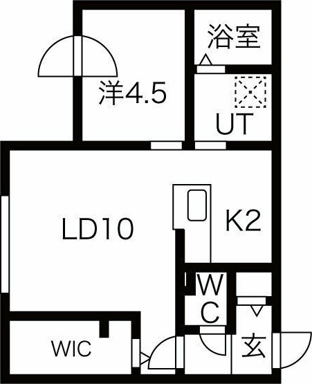 札幌市豊平区月寒西二条のマンションの間取り