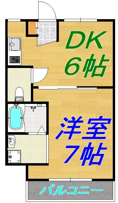 倉敷市児島唐琴のマンションの間取り