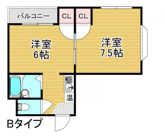 セラ北加賀屋B棟の間取り