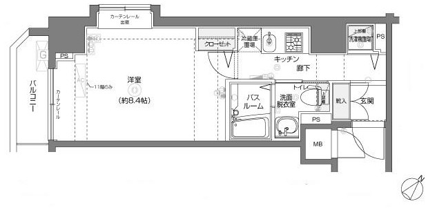 フェニックス横濱関内ＢＡＹ　ＭＡＲＫＳの間取り