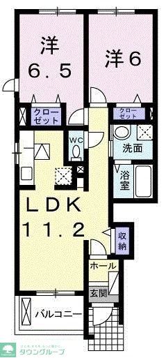 吉川市吉川のアパートの間取り