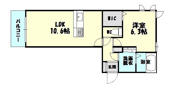 糟屋郡志免町田富のアパートの間取り