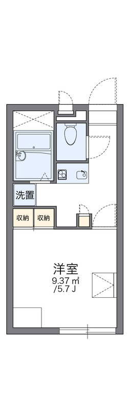 レオパレスヲビレ436の間取り