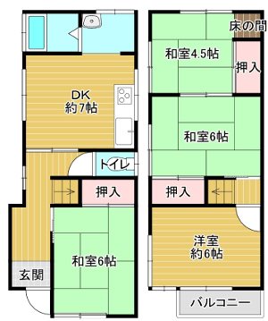 【助松町3丁目戸建ての間取り】