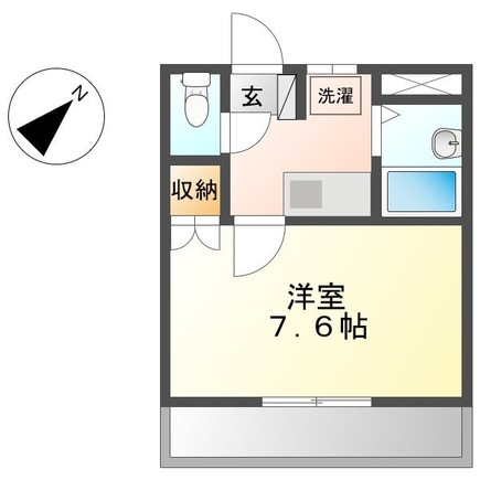 広島市安佐南区東野のアパートの間取り