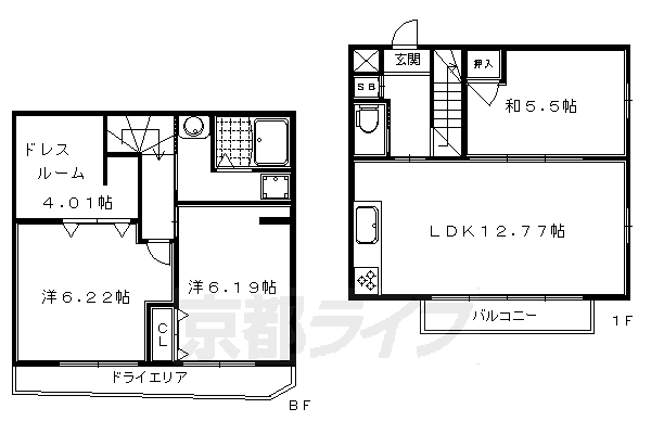 グリーンヒル北白川Ｗｅｓｔの間取り