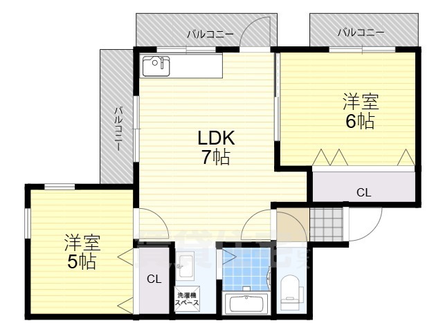 センターヒル千舟の間取り