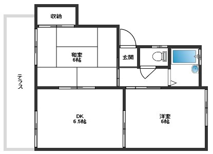 サニーハイツB棟の間取り