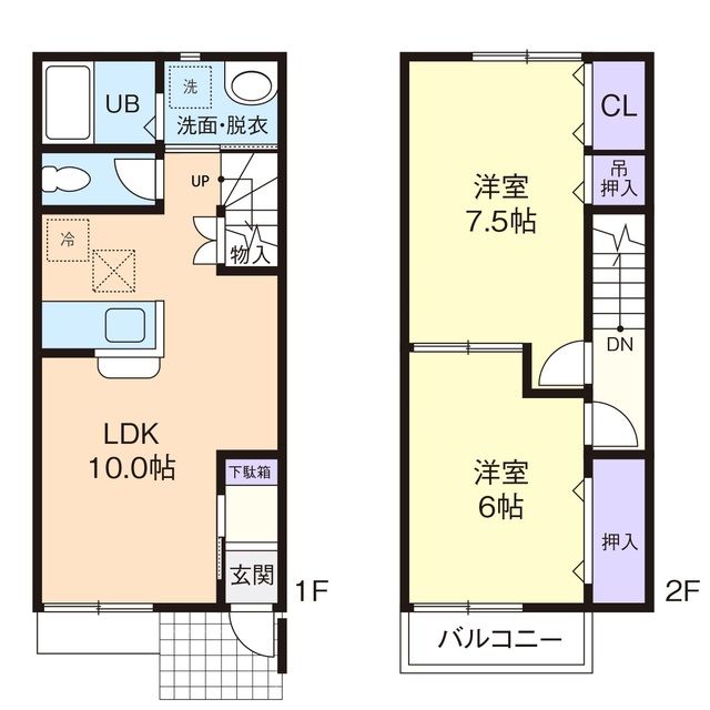 深谷市武川のアパートの間取り